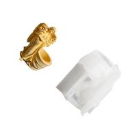 Pots de fleurs polyvalents en silicone avec figurine d'ange pour plantes grasses et porte-stylos