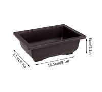 Pots De Fleurs Rectangulaires Bonsaï, Imitation D'argile Violette, Pot De Plantes Succulentes De Jardin Extérieur, Vase De Paysage.Rectangle-S