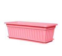 Pots de fleurs rectangulaires de 43,2 cm avec plateau attaché - Grande jardinière rectangulaire en plastique polyvalent pour jardin, cuisine, maison, bureau, balcon