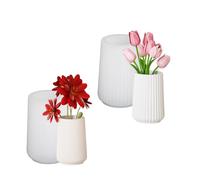 Pots De Fleurs Ronds Pratiques Moule En Silicone Robuste Fournitures Artisanales En Plâtre De Ciment Pour Le Jardin Et La Décoration Intérieure Moule Pour Cadeaux De Vacances