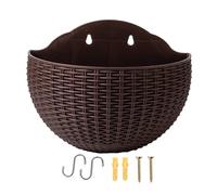 Pots de fleurs semi-ronds | Suspendu décoratif avec drainage et crochets - Pot de fleurs sans perçage - Pour la maison, le balcon, la balustrade, le rebord de fenêtre, le jardin, la cour, les petites