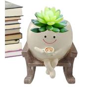 Pots de fleurs suspendus avec visage balançoire, pot de fleurs avec visage, balançoire, pot de fleurs drôle, pot de fleurs avec visage oscillant, pot de fleurs , pot de fleurs pour la maison