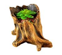 Pots de fleurs vintage aspect bois imitation pot pour améliorer la beauté des plantes grasses améliorant l'esthétique naturelle de la maison ou du bureau