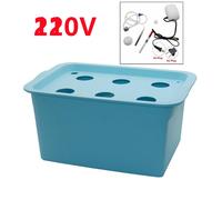 Pots De Jardin Hydroponiques À 6 Trous, Système De Jardinières, Boîte D'Armoire De Jardin Intérieure, Kit De Culture, Pots De Pépinière À Bulles 220V/110V, 1 Ensemble.220V Blue