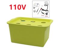 Pots De Jardin Hydroponiques À 6 Trous, Système De Jardinières, Boîte D'Armoire De Jardin Intérieure, Kit De Culture, Pots De Pépinière À Bulles 220V/110V, 1 Ensemble.110V Green