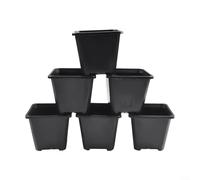 Pots de pépinière carrés en plastique pour culture avant transplantation, base avec drainage pour réguler l'humidité