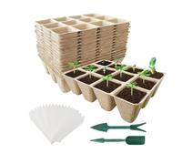 Pots De Pépinière | Coupe De Rempotage Avec 12 Grilles Amicale Des Racines | Pots De Pépinière Avec Kit D'outils Et Étiquettes | Pour Soins Cultivation Propagation De Légumes Fleurs Arbres Dans Le