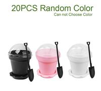 Pots De Pépinière De Plantes Couleur Bonbon Avec Couvercle, Mini Récipient De Fleurs En Plastique Mignon, Soucoupes, Pelle, Serre, Semis, Utilisation Succulente.Random Color