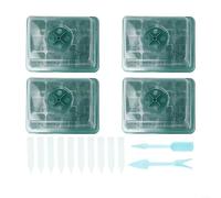 Pots de pépinière, serre, avec 12 compartiments, coque en ABS transparent, pour pommes de terre, tomates, poivrons, fleurs, avec forets et étiquettes