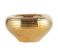 Pots de Plante - jardinières en Or pour Plantes intérieures, Pot à Fleurs intérieure de 7,9 Pouces avec Trou de Drainage et Plateau en céramique - Jardinage Home Bureau Bureau de décoration de fenêtr