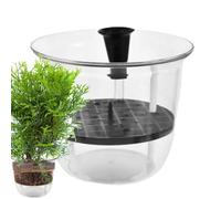 Pots de plantes de - 5.12x4.33x3.15 pouces ABS | Pots de fleurs, systèmes d'irrigation automatique, niveaux d'eau visibles ajoutent confort, pot auto -irrigation | Bureaux, b