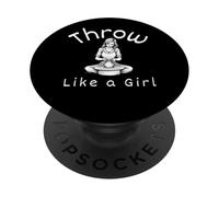 Pots de poterie en Argile avec Inscription « Throw Like a Girl » PopSockets PopGrip Adhésif