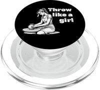Pots de poterie en Argile avec Inscription « Throw Like a Girl » PopSockets PopGrip pour MagSafe