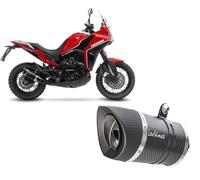 Leovince Lv Pro Moto Morini X-cape 650/a2 21-22 Ref:14411e Carbon Homologated Muffler Argenté Homologated