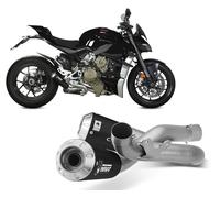 Double Silencieux Slip-On Noir MIVV X-M1 Pour Ducati STREETFIGHTER V4 2020-2022