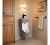 Pots d'urinoir Urinoir Anti-éclaboussures Pour Hommes, Anti-déversement, Urinoirs D'angle Pour Chasse D'eau Masculine Pour Salle, Urine Murale Pour Adulte Sans Contact(Gray)