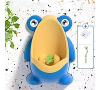 Pots d'urinoir Urinoir Enfants Pour Garçons Mural, Pot Amovible Pour Entraînement Aux Toilettes Avec Brosse Et Crochets, Entraîneur De Pipi Portable Anti-éclaboussures(Blue)