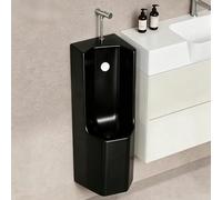 Pots d'urinoir Urinoirs Muraux Noirs Pour Hommes, Salle De Bain À Domicile, Urinoirs D'angle Peu Encombrants Et Anti-colmatage Pour Centre De Remise En Forme