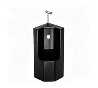 Pots d'urinoir Urinoirs Muraux Pour Salle De Bain Pour Hommes, Urinoir Suspendu D'angle Pour Hommes, Anti-déversement, Urinoir En Céramique Pour Personnes Âgées(Black)