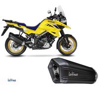 Leovince Lv-12 Black Edition Suzuki V-strom 1050 Abs/xt 20-22 Ref:15303b Stainless Steel&carbon Homologated Muffler Argenté Homologated