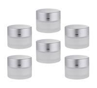 pots en verre 50 g rechargeables, doseurs cosmétiques, 6 pièces