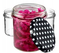 Pots en verre Mason 350ml avec couvercles 50pcs - KADAX Avila Transparent