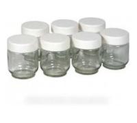 Pots en verre x9 + couvercles vissants pour yaourtiere lagrange - 8380578