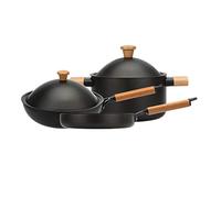 Pots et casseroles créatives Pot Set Pan sans bâton sans cuisson Fétuite Technologie du fond composite épaissis Vision de fournitures de cuisine facile à nettoyer