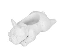 Pots Français Bulldog, Résine Innovante Mignonne Décorative Française Bulldog Forme Planters en Résine pour Plantes Intérieures pour la Maison du Décor Table (S 3cm / 1,2 Pouces)