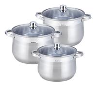 Pots - Klausberg KB-7177 - Acier inoxydable - 3 tailles - Poignées non chauffantes
