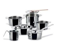 Alessi Ajm100s9 Pots&pans Marmite (Ajm100/20), Faitout (Ajm101/16), Faitout (Ajm101/20), Faitout (Ajm101/24), Casserole à Long Manche (Ajm105/16), Bouilloire à lait (Ajm302), Couvercle (Ajm200/16), Couvercle (Ajm200/20), Couvercle (Ajm200/24)