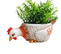 Pots pour animaux | Coq / canard mignon - Petit pot de fleurs d'intérieur mignon pour la maison, le bureau, le jardin