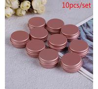 Pots Vides En Aluminium Rose De Haute Qualité, 10g, Contenants Cosmétiques Avec Couvercle, Crème Pour Les Yeux, Revitalisant Pour Cheveux, En Étain, En Métal, 10 Pièces