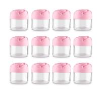 Pots Vides En Forme De Fleur Rose 12x Conteneurs Cosmétiques Pots Ronds Transparents Conteneurs D'échantillon Maquillage