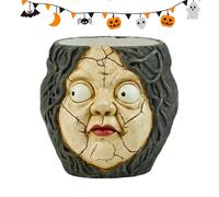 Pots Visage pour, Pot de Visage Abstrait en Résine, Fournitures de Jardin pour Halloween Décoration Maison Bureau Intérieur Extérieur Balcon