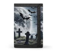 POTSCBVW Above The Cemetery Portefeuille compact à trois volets avec porte-clés léger et durable pour l'extérieur, style, taille unique, classique