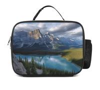 POTSCBVW Banff National Park Sac à déjeuner de grande capacité, sac à déjeuner isotherme avec boucle sécurisée, sac fourre-tout isotherme pour le travail, la gym, le pique-nique, les voyages et les