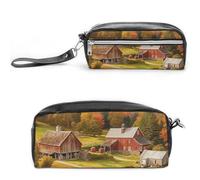 POTSCBVW Country Farm - Trousse à crayons de grande capacité avec deux compartiments, fermeture éclair, trousse de maquillage de voyage portable pour homme et femme