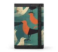 POTSCBVW Flock of Birds Portefeuille compact à trois volets avec porte-clés léger et durable pour l'extérieur, style, taille unique, classique
