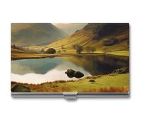 POTSCBVW Lake District National Park Porte-cartes de visite super léger et portable en alliage d'aluminium Organiseur de cartes de crédit fin professionnel pour employés de bureau homme et femme