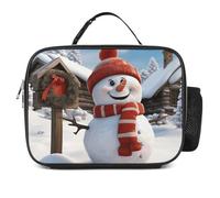 POTSCBVW Sign Snowman Sac à déjeuner de grande capacité, fourre-tout isotherme avec boucle sécurisée, sac fourre-tout isotherme pour le travail, la gym, le pique-nique, les voyages et les activités de