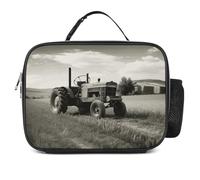 POTSCBVW Tractor Agriculture Sac à déjeuner tranquille de grande capacité, sac à déjeuner isotherme avec boucle sécurisée, sac fourre-tout isotherme pour le travail, la gym, le pique-nique, les