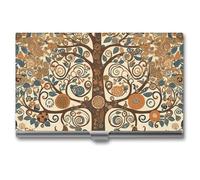 POTSCBVW Tree of Life Porte-cartes de visite super léger et portable en alliage d'aluminium pour cartes de crédit professionnel pour employés de bureau homme et femme