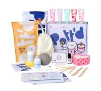 Pott’d Kit Bougie pour Soirée Romantique - Kit DIY pour Couples avec Argile Auto-durcissante, Cire, Peintures, Outils, Huile Parfumée & Perles - Idéal pour la Saint-Valentin ou Soirées Romantiques