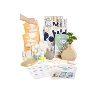 Pott'd Kit Argile Autodurcissante Prête à l'Emploi pour Poterie sans Cuisson - Kit pour Débutants avec Outils, Peintures, Pinceaux, Enduit d'Étanchéité & Guide Pratique Inclus