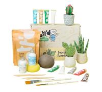 Pott'd Mini Kits de Poterie | Kit de Poterie en Argile Auto-durcissante pour Adultes Inclut Peintures, Pinceaux et Outils de Poterie | Tutoriel gratuit en ligne étape par étape