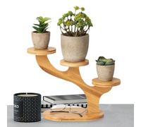 Potted Présentoir - Support compact pour à étages pour bloc de fenêtre de la maison | Organiseur minimaliste pour pots de fleurs, support en bois pour agencement de bureau, rangement
