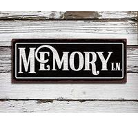 PotteLove Memory Lane Plaque de rue rustique en aluminium pour garage, tanette, café, bar, pub, club, café, bière, terrasse, décoration d'intérieur, 30,5 x 10,2 cm