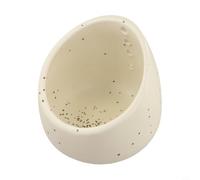Pottery Bol à herbes avec trous ronds de tailles multiples pour un retrait rapide et efficace des tiges d'herbes aromatiques en résine (blanc et jaune)