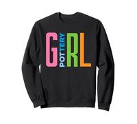 Pottery Girl Lettres colorées Art Fun Sweatshirt